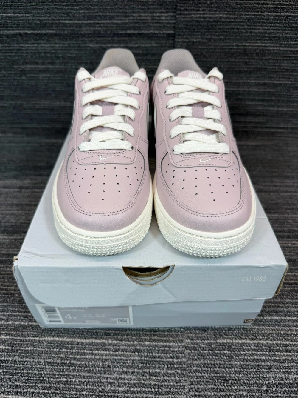 Nike Air Force 1 (GS) Particle Rose/Sail White Swoosh Youth Size 4Y Women’s 5.5